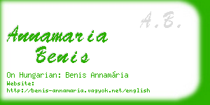 annamaria benis business card