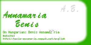 annamaria benis business card